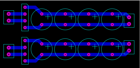 Benim çizdiğim PCB, yolları 0.1 inch / diyaudiotr besleme.png diyaudiotr besleme.png